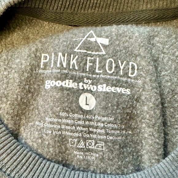 GOODIE TWO SLEEVES PINK FLOYD soft crew band sweatshirt - Picture 4 of 4